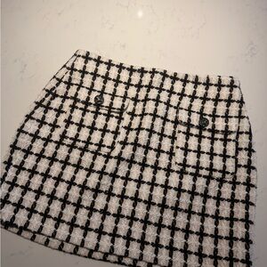 Black and White Mini Skirt